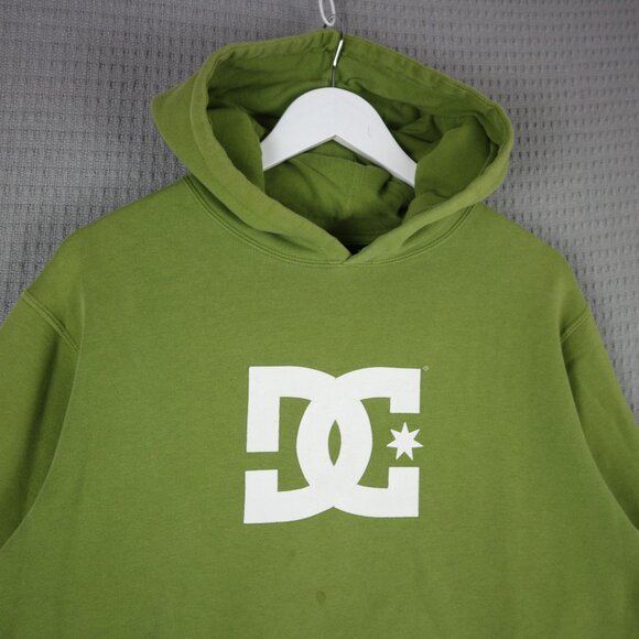 Lime Green Y2K DC Hoodie Vintage - Picture 5 of 10